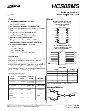 HCS08D Datasheet PDF Intersil