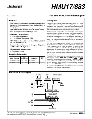 HMU17GM-45/883 Datasheet PDF Intersil