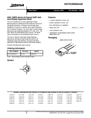 30N60A4D Datasheet PDF Intersil