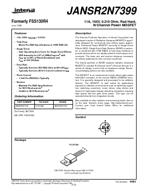 JANSR2N7399 Datasheet PDF Intersil
