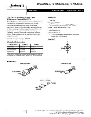 RFD3055LESM9A Datasheet PDF Intersil