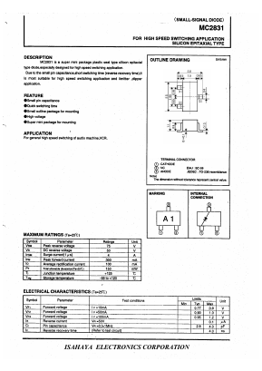 MC2831 Datasheet PDF Isahaya Electronics