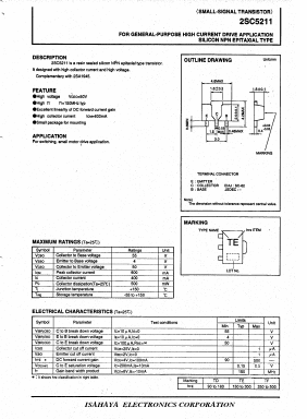 2SC5211 Datasheet PDF Isahaya Electronics