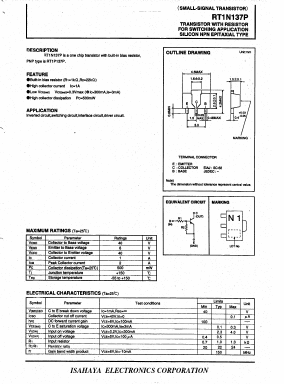 RT1N137P Datasheet PDF Isahaya Electronics