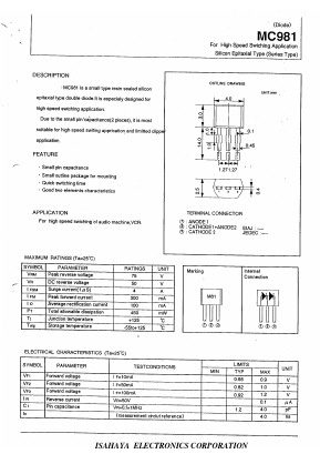 MC981 Datasheet PDF Isahaya Electronics