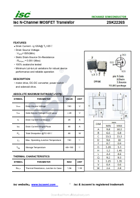 2SK2226S Datasheet PDF Inchange Semiconductor