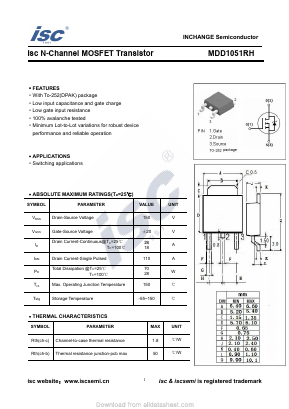 MDD1051RH Datasheet PDF Inchange Semiconductor