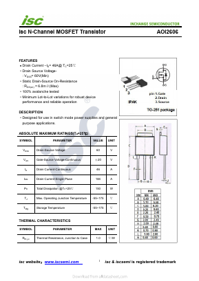 AOI2606 Datasheet PDF Inchange Semiconductor