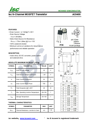 AOI400 Datasheet PDF Inchange Semiconductor