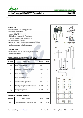 AOI472 Datasheet PDF Inchange Semiconductor