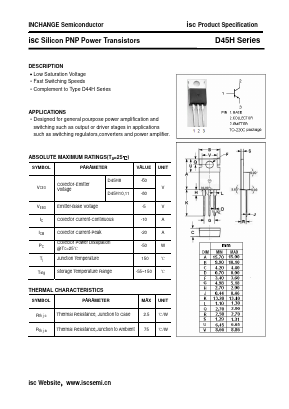 D45H Datasheet PDF Inchange Semiconductor