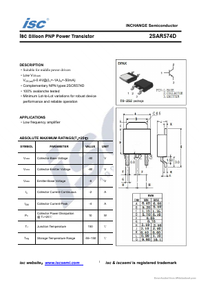 2SAR574D Datasheet PDF Inchange Semiconductor