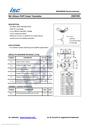 2N3185 Datasheet PDF Inchange Semiconductor