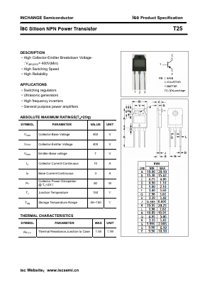 T25 Datasheet PDF Inchange Semiconductor