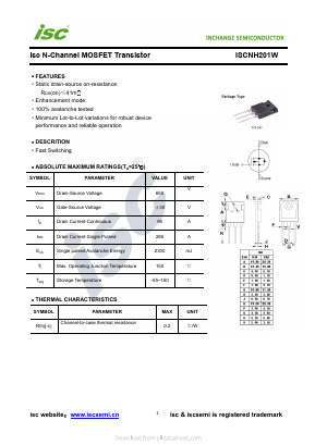 ISCNH201W Datasheet PDF Inchange Semiconductor