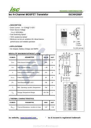 ISCNH206P Datasheet PDF Inchange Semiconductor