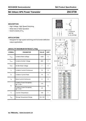 2SC3738 Datasheet PDF Inchange Semiconductor