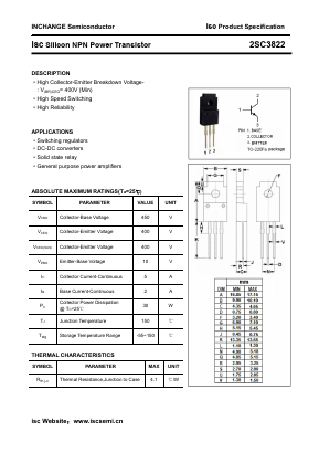 2SC3822 Datasheet PDF Inchange Semiconductor