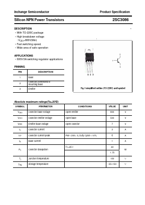 C3086 Datasheet PDF Inchange Semiconductor