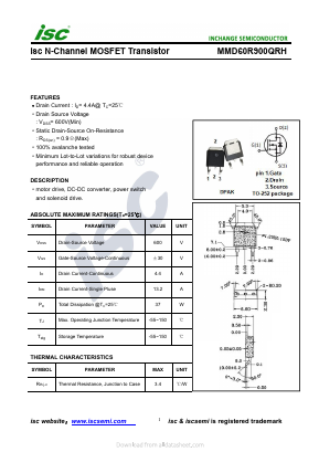 MMD60R900QRH Datasheet PDF Inchange Semiconductor