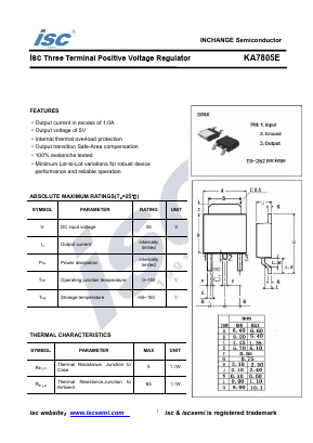 KA7805E Datasheet PDF Inchange Semiconductor