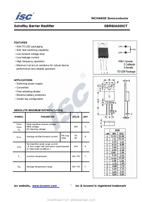 SBR60A300CT Datasheet PDF Inchange Semiconductor