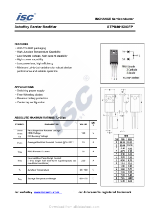 STPS30150CFP Datasheet PDF Inchange Semiconductor