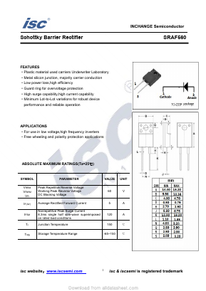 SRAF560 Datasheet PDF Inchange Semiconductor