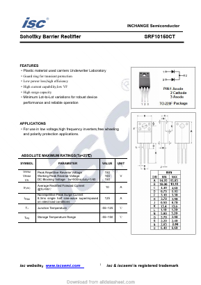 SRF10150CT Datasheet PDF Inchange Semiconductor