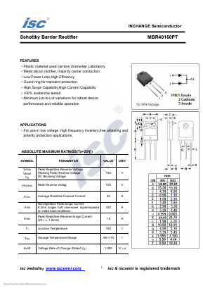 MBR40150PT Datasheet PDF Inchange Semiconductor