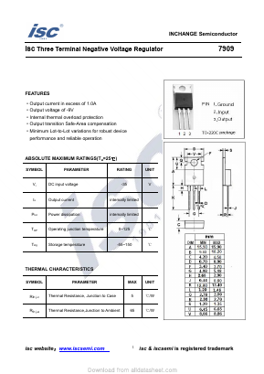 7909 Datasheet PDF Inchange Semiconductor