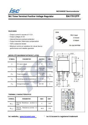 BA17812FP Datasheet PDF Inchange Semiconductor