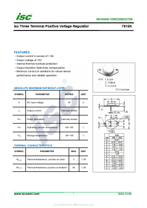 7815K Datasheet PDF Inchange Semiconductor