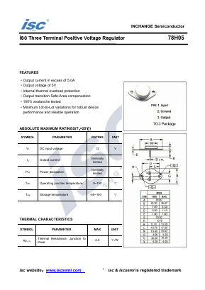 78H05 Datasheet PDF Inchange Semiconductor