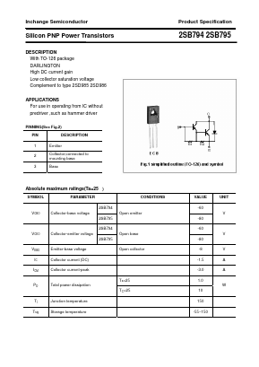 B794 Datasheet PDF Inchange Semiconductor