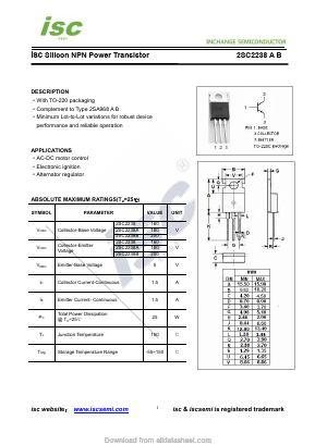 2SC2238B Datasheet PDF Inchange Semiconductor