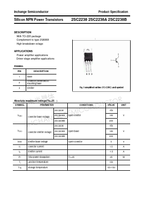 2SC2238 Datasheet PDF Inchange Semiconductor