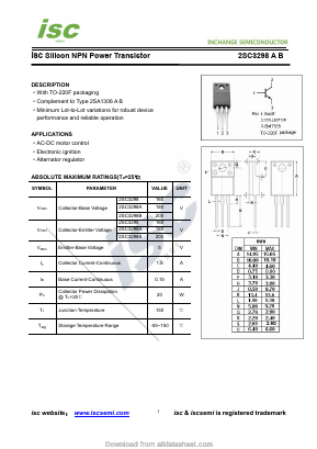 C3298 Datasheet PDF Inchange Semiconductor