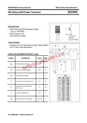 2SC3565 Datasheet PDF Inchange Semiconductor