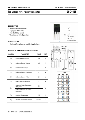 C4428 Datasheet PDF Inchange Semiconductor