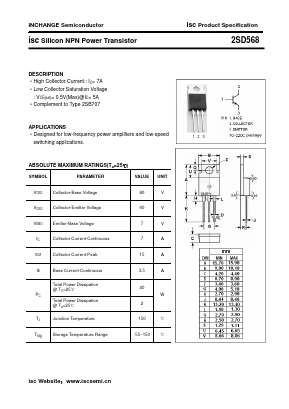 D568 Datasheet PDF Inchange Semiconductor