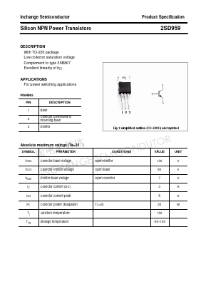 D959 Datasheet PDF Inchange Semiconductor