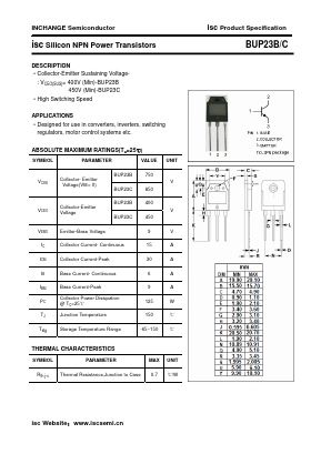 BUP23C Datasheet PDF Inchange Semiconductor