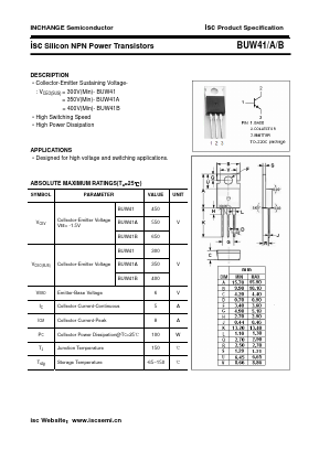 BUW41B Datasheet PDF Inchange Semiconductor