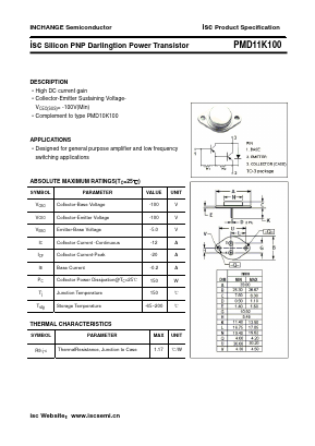 PMD11K100 Datasheet PDF Inchange Semiconductor