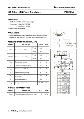 TIP562 Datasheet PDF Inchange Semiconductor