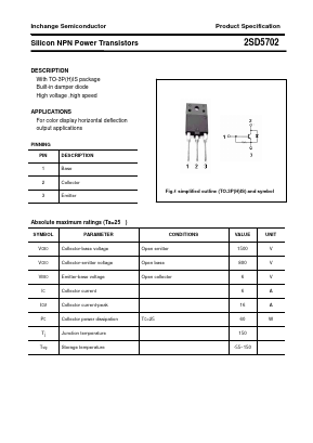 D5702 Datasheet PDF Inchange Semiconductor