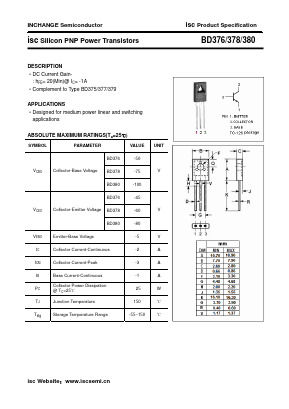 BD380 Datasheet PDF Inchange Semiconductor