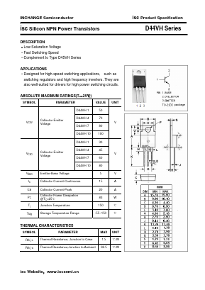 D44VH10 Datasheet PDF Inchange Semiconductor