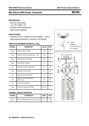 BDY90 Datasheet PDF Inchange Semiconductor